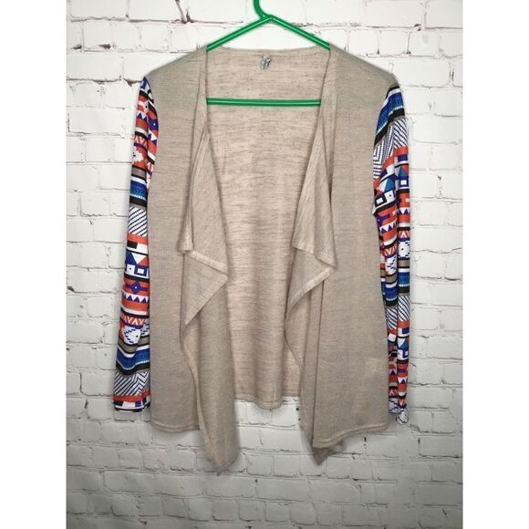 MISSLOOK Women’s Sweater Gray Open Cardigan‎ Tribal Lightweith size XL - Picture 7 of 12